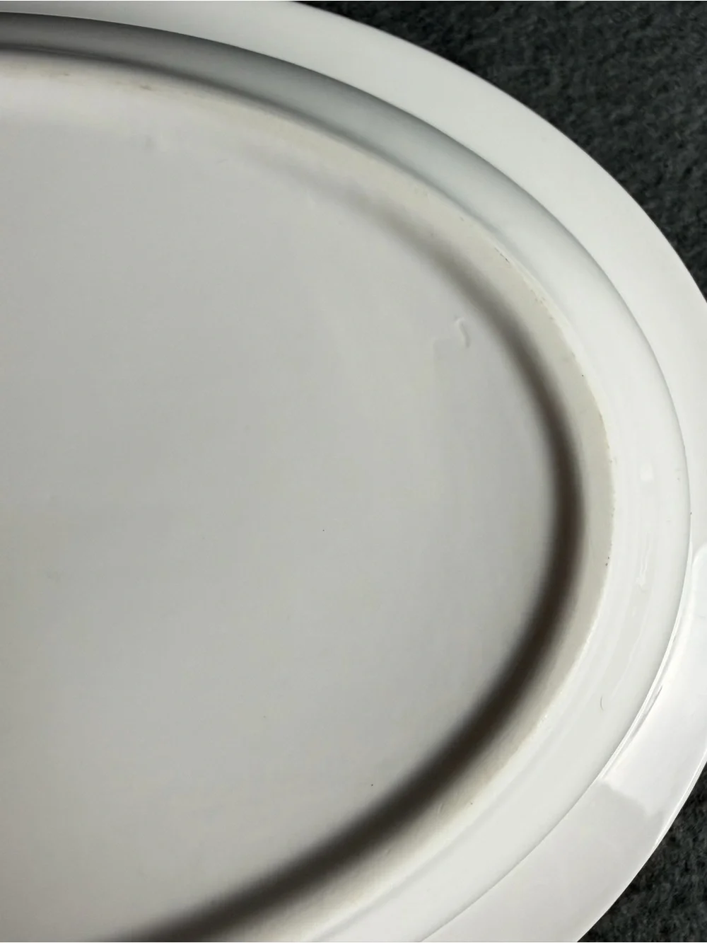 Spode Porcelain Oval Vegetable Bowl Y8570P Sutton Green White W/Green Gold Band